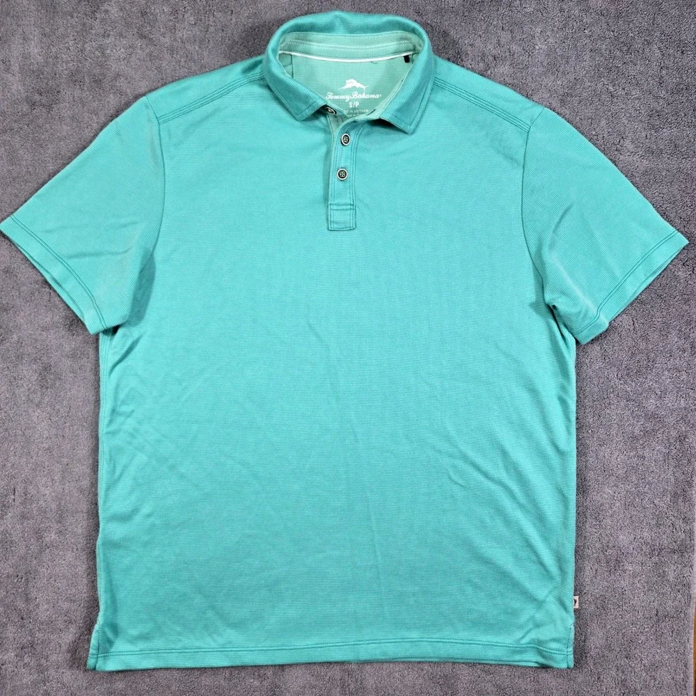Tommy Bahama Polo Shirt Mens S Green Excellent Modal Blend Short Sleeve ST226187